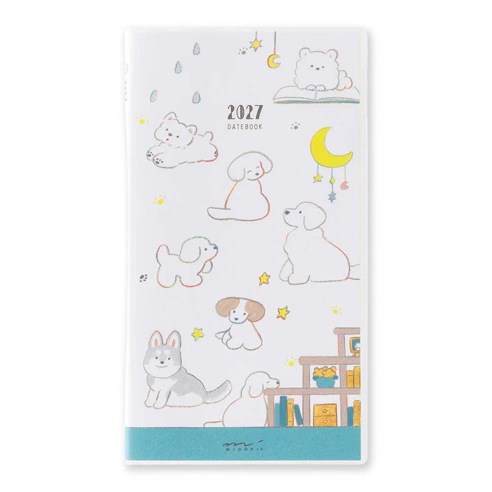2027 Diary | Weekly | Pocket Diary | B6 | Dog | Midori