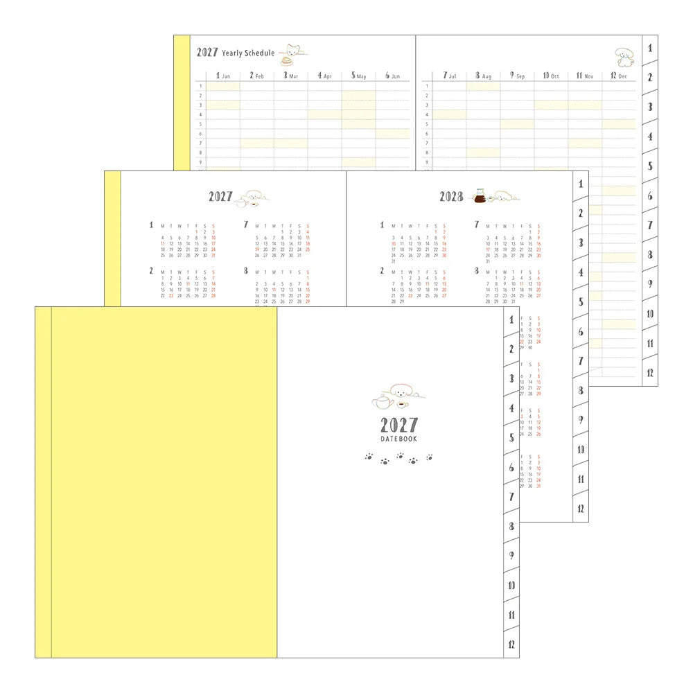 2027 Diary | Monthly | Pocket Diary | Slim | Dog | Midori