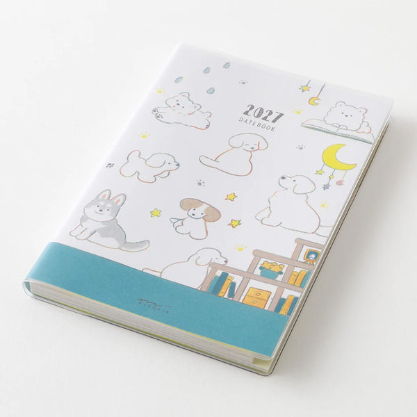 2027 Diary | Monthly | Pocket Diary | Slim | Dog | Midori