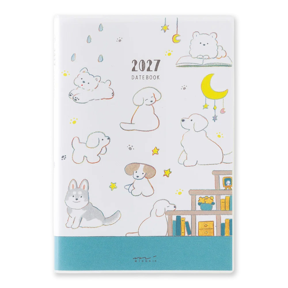 2027 Diary | Monthly | Pocket Diary | Slim | Dog | Midori