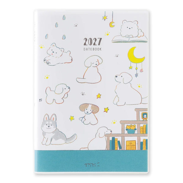 2027 Diary | Monthly | Pocket Diary | Slim | Dog | Midori