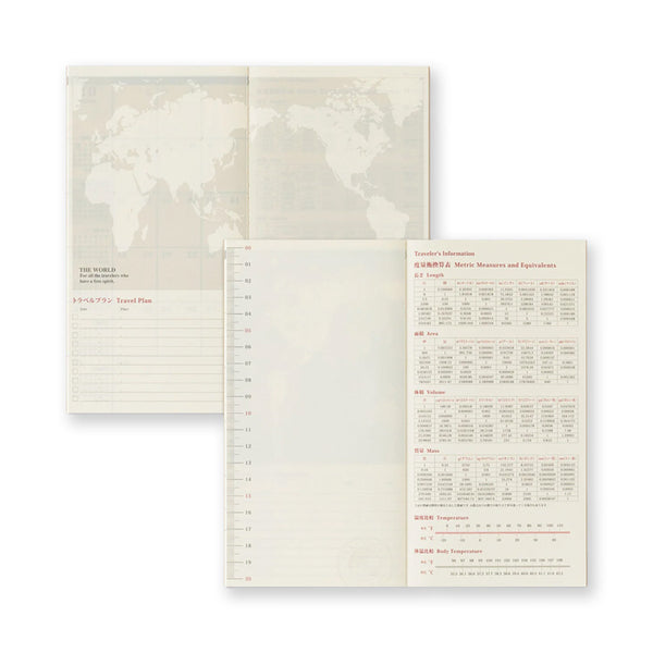 2027 Diary | Insert | Monthly | Traveler's Company | 2 SIZE OPTIONS AVAILABLE
