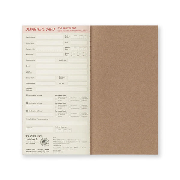 2027 Diary | Insert | Regular | Weekly & Memo | Traveler's Company