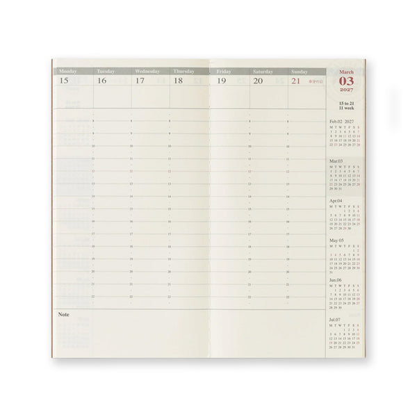 2027 Diary | Insert | Passport | Weekly | Traveler's Company