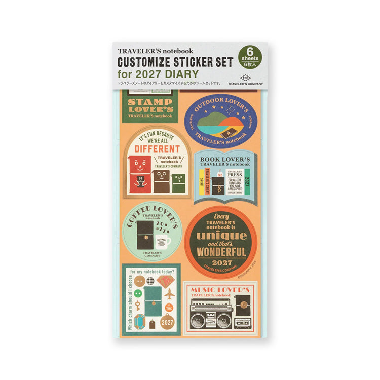 2027 Diary | Customise Sticker | Traveler's Company