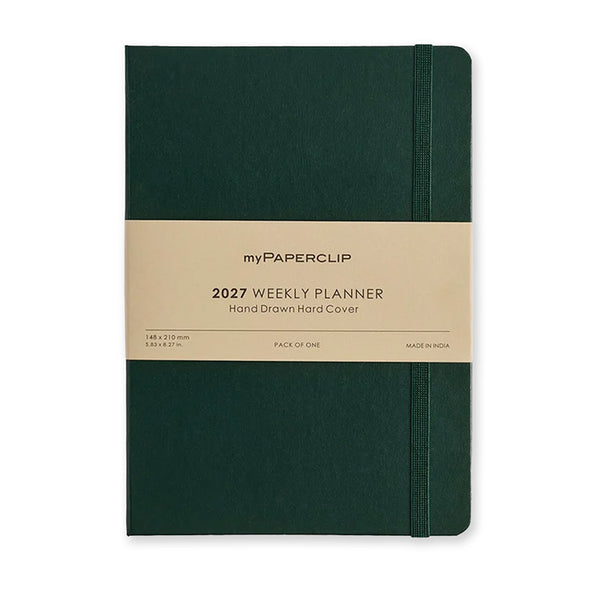 2027 Diary | Weekly Planner | Hard Cover | myPaperclip | 4 COLOUR OPTIONS AVAILABLE