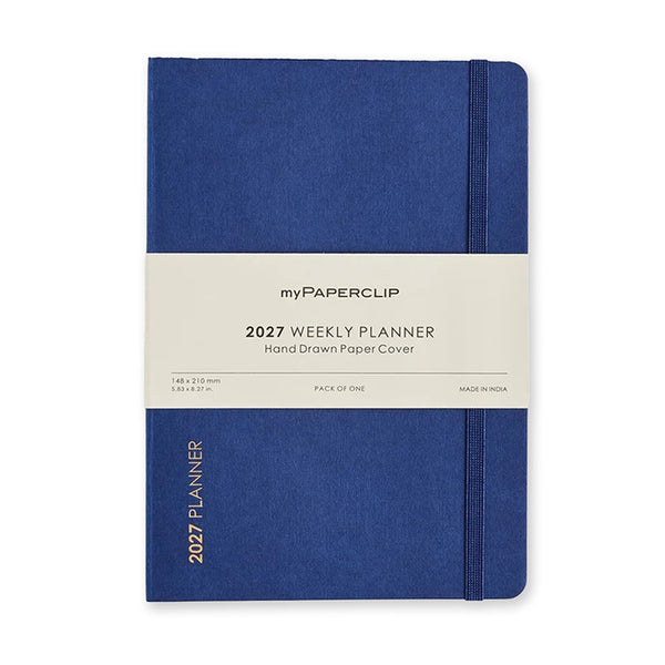 2027 Diary | Weekly Planner | Soft Wibalin Paper Cover | myPaperclip | 5 COLOUR OPTIONS AVAILABLE
