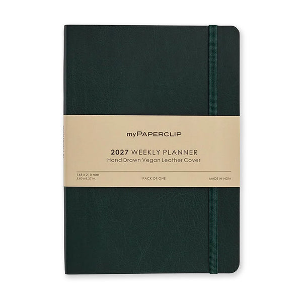 2027 Diary | Weekly Planner | Soft Vegan Leather Cover | myPaperclip | 5 COLOUR OPTIONS AVAILABLE