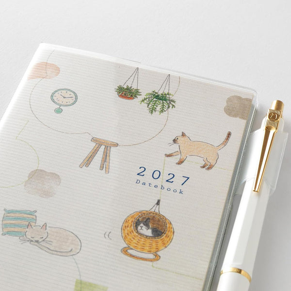 2027 Diary | Weekly | Pocket Diary | B6 | Cat | Midori