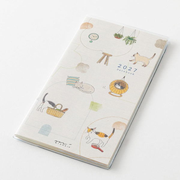2027 Diary | Weekly | Pocket Diary | B6 | Cat | Midori