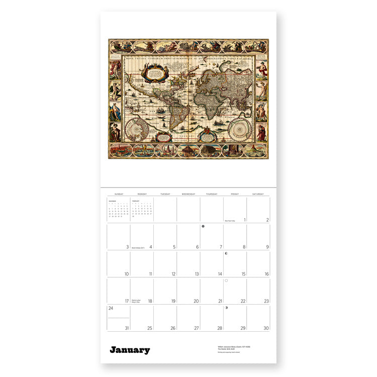 2027 Wall Calendar | Antique Maps | Pomegranate