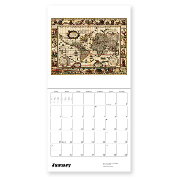 2027 Wall Calendar | Antique Maps | Pomegranate