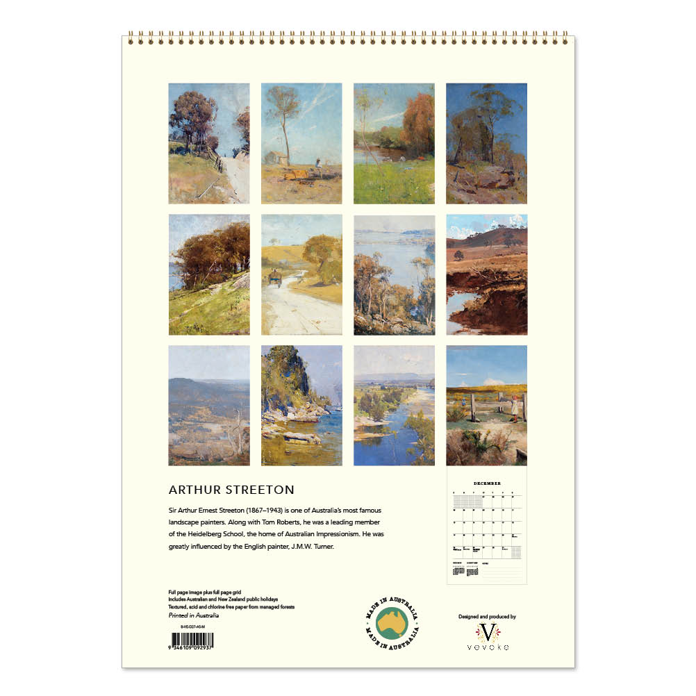 2027 Wall Calendar | Arthur Streeton | Vevoke