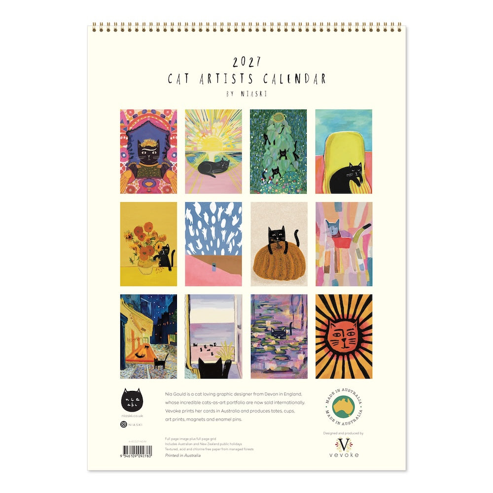 2027 Wall Calendar | Niaski | Vevoke