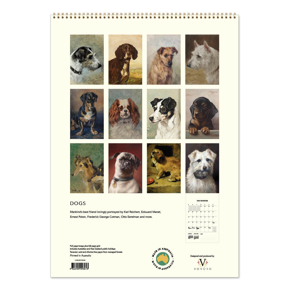 2027 Wall Calendar | Dogs | Vevoke
