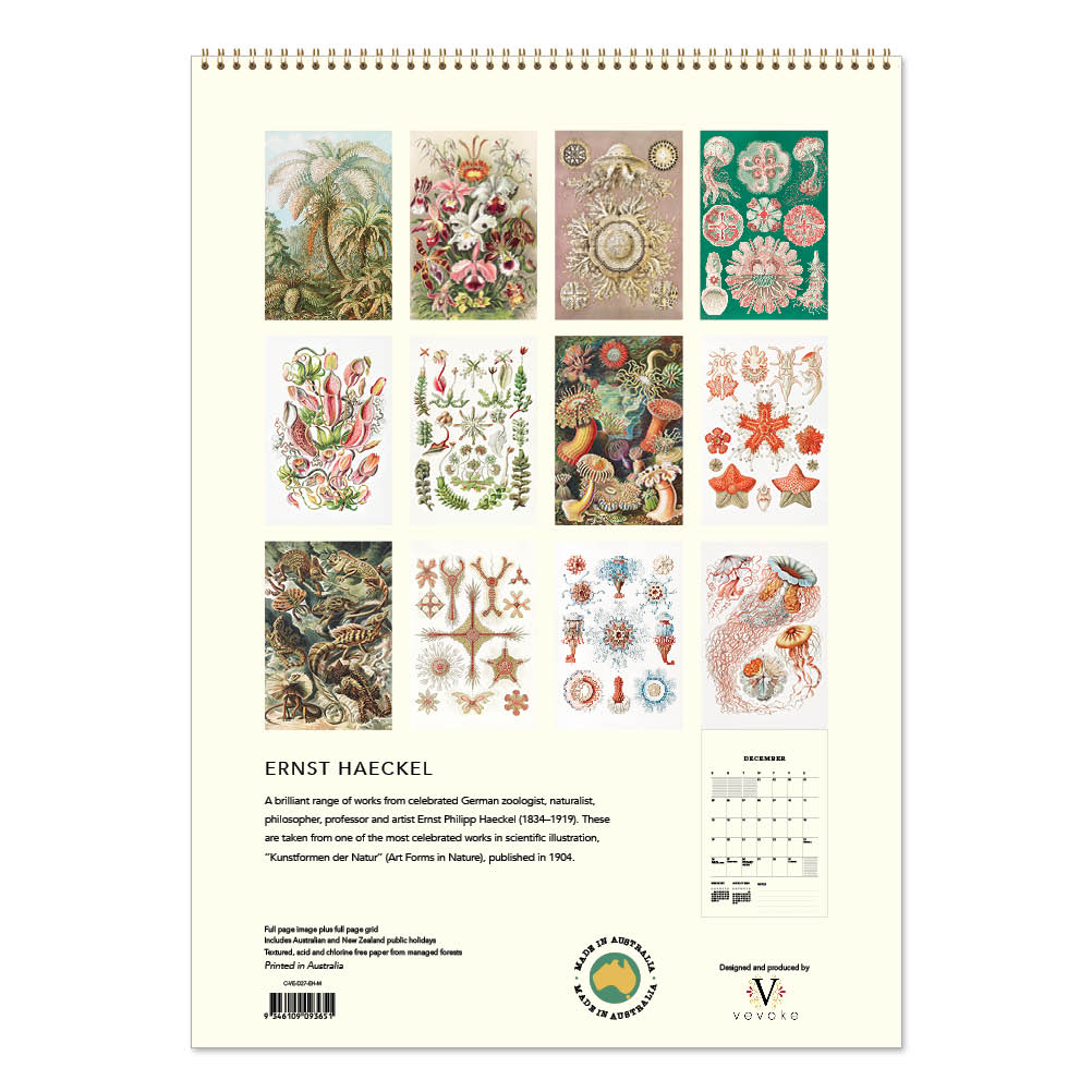 2027 Wall Calendar | Ernst Haeckel | Vevoke
