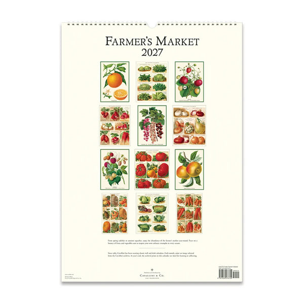 2027 Wall Calendar | Farmer's Market | Cavallini & Co.
