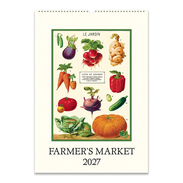 2027 Wall Calendar | Farmer's Market | Cavallini & Co.