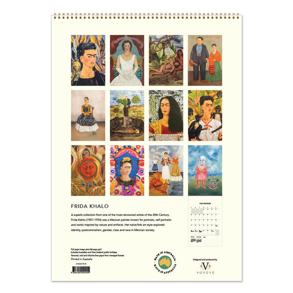 2027 Wall Calendar | Frida Kahlo | Vevoke