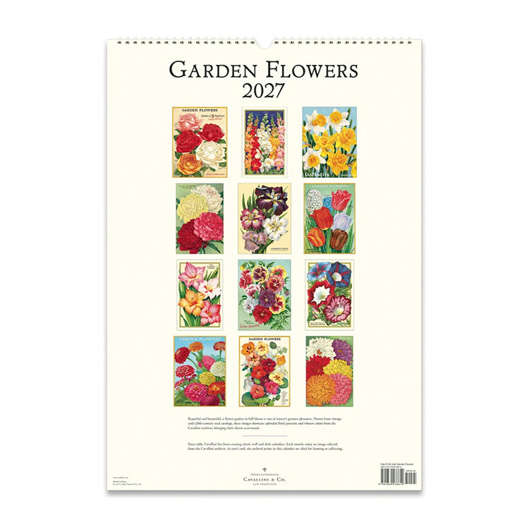 2027 Wall Calendar | Garden Flowers | Cavallini & Co.
