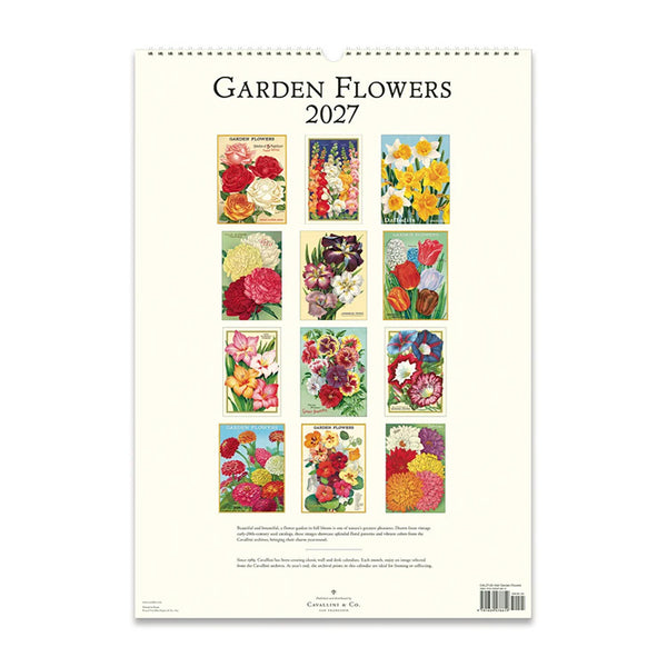 2027 Wall Calendar | Garden Flowers | Cavallini & Co.
