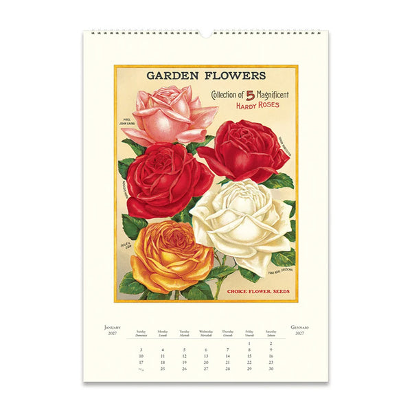 2027 Wall Calendar | Garden Flowers | Cavallini & Co.
