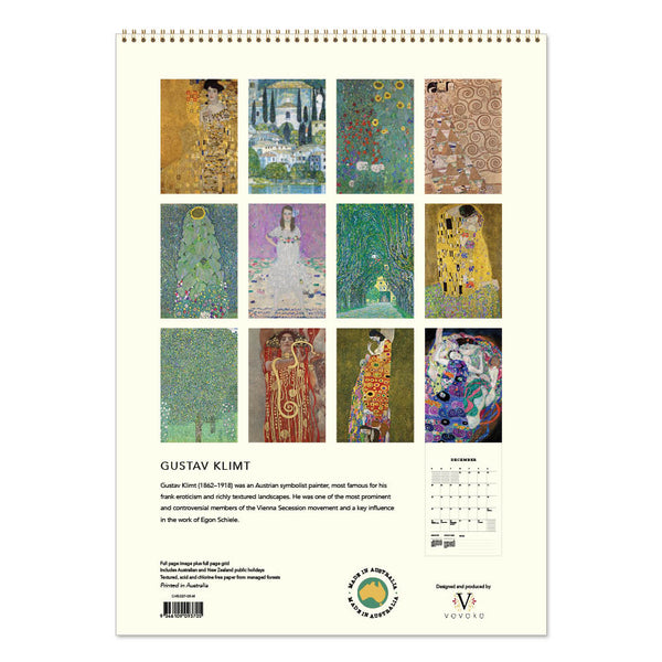 2027 Wall Calendar | Gustav Klimt | Vevoke