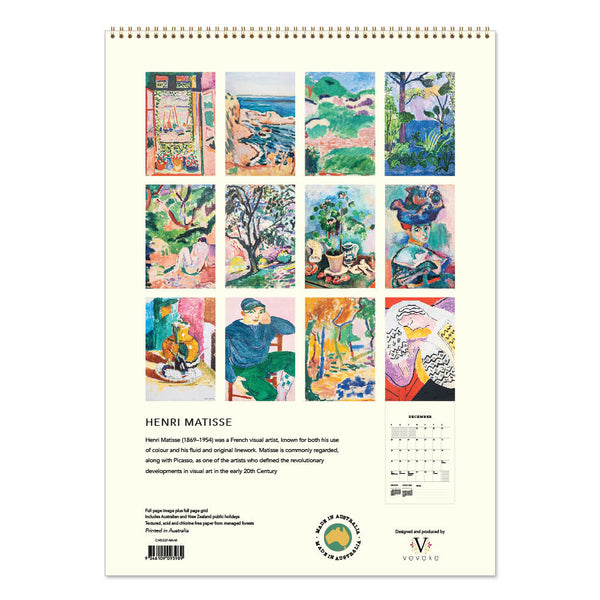 2027 Wall Calendar | Henri Matisse | Vevoke