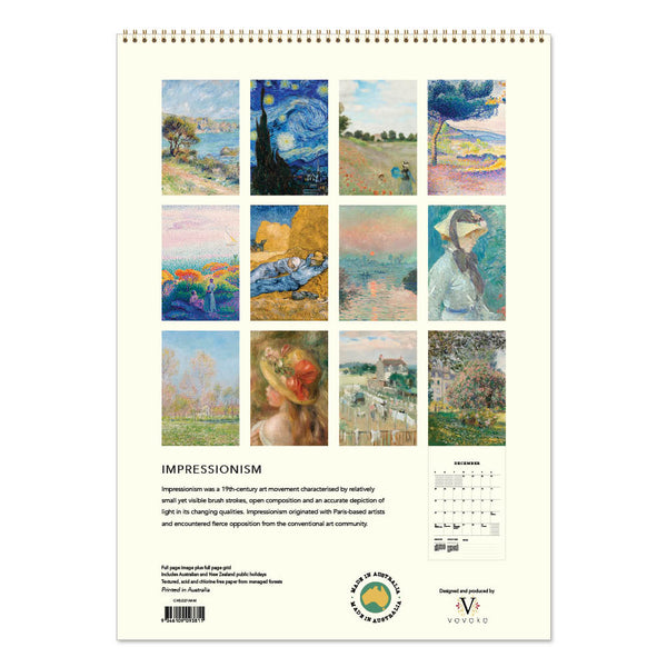 2027 Wall Calendar | Impressionism | Vevoke