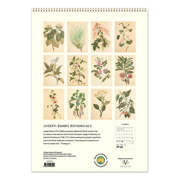 2027 Wall Calendar | Joseph Banks Botanicals | Vevoke