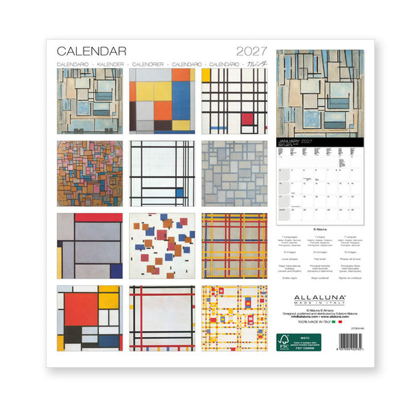 2027 Wall Calendar | Mondrian | Allaluna