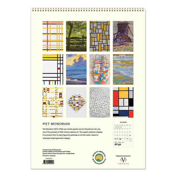 2027 Wall Calendar | Piet Mondrian | Vevoke