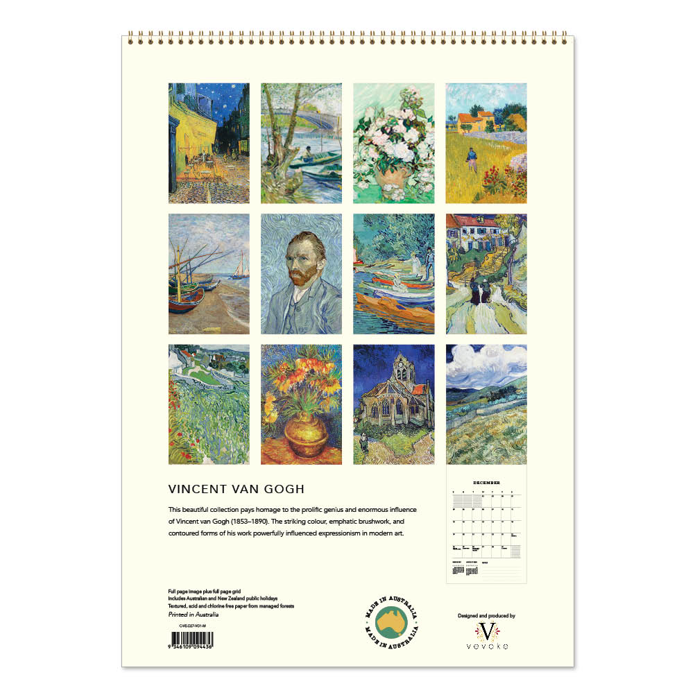 2027 Wall Calendar | Vincent Van Gogh | Vevoke