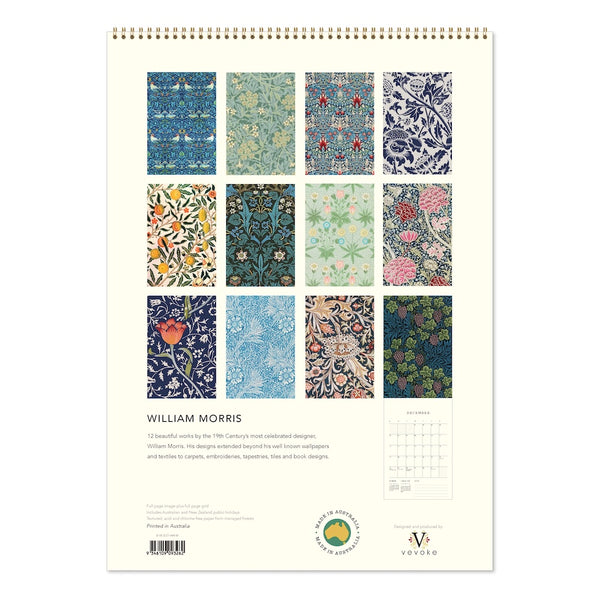 2027 Wall Calendar | William Morris | Vevoke