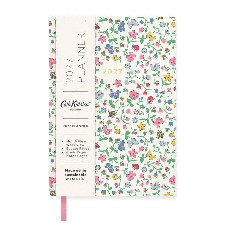 2027 Diary | Weekly Diary | Soft Cover | A6 | Bee & Flowers | Cath Kidston | Ohh Deer