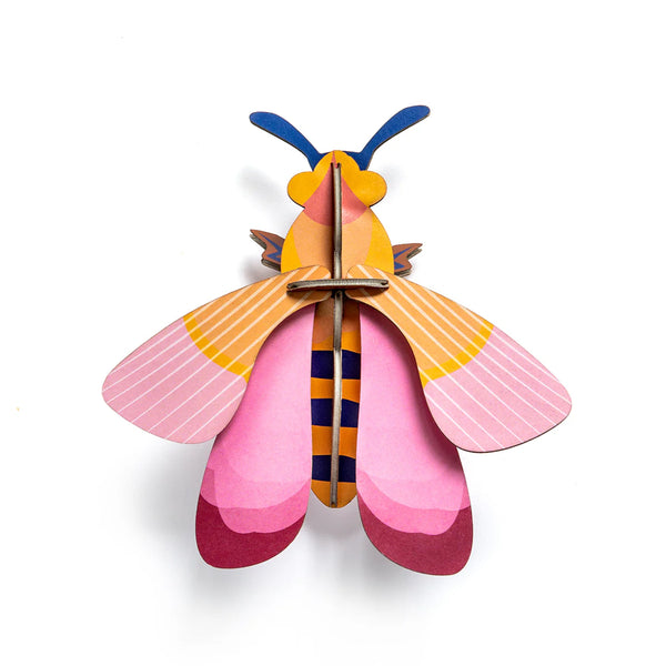 3D Cardboard Model Kit | Wall Art | B7 | Pink Bee | Studio Roof