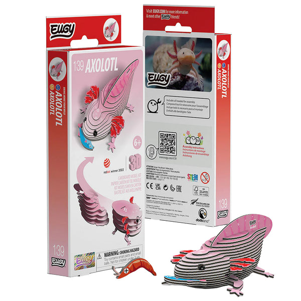 3D Cardboard Model Kit | Axolotl | Eugy