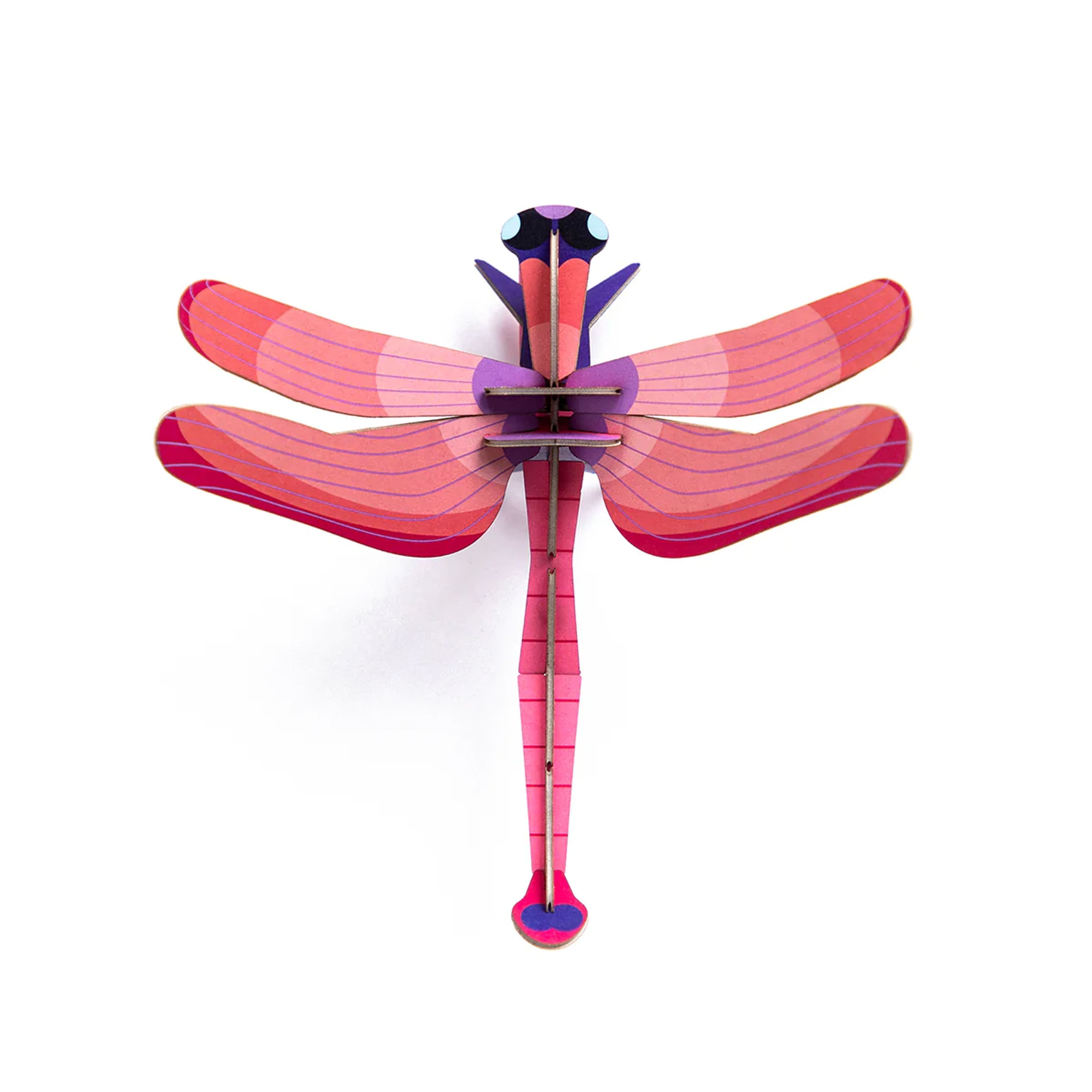 3D Cardboard Model Kit | Wall Art | B7 | Ruby Dragonfly | Studio Roof