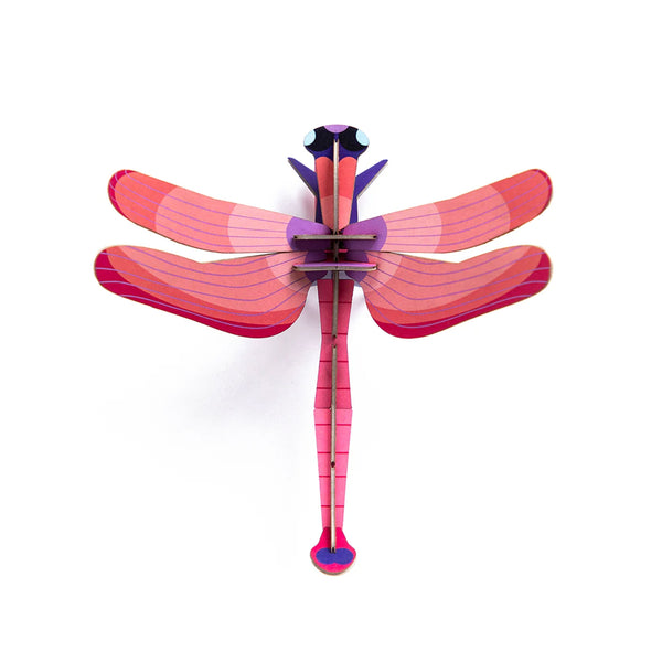 3D Cardboard Model Kit | Wall Art | B7 | Ruby Dragonfly | Studio Roof