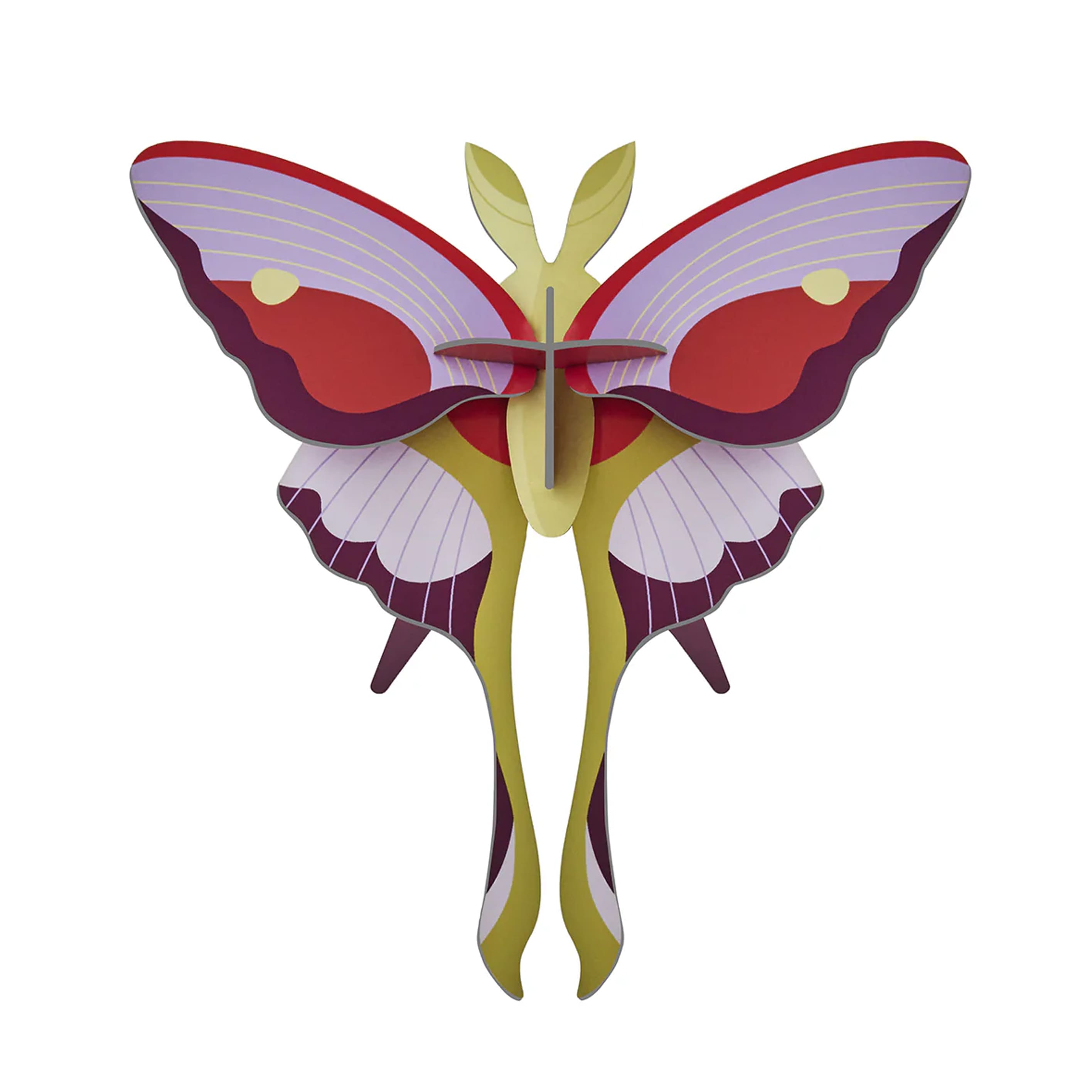 3D Cardboard Model Kit | Wall Art | B7 | Lilac Comet Butterfly | Studio Roof