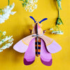 3D Cardboard Model Kit | Wall Art | B7 | Pink Bee | Studio Roof