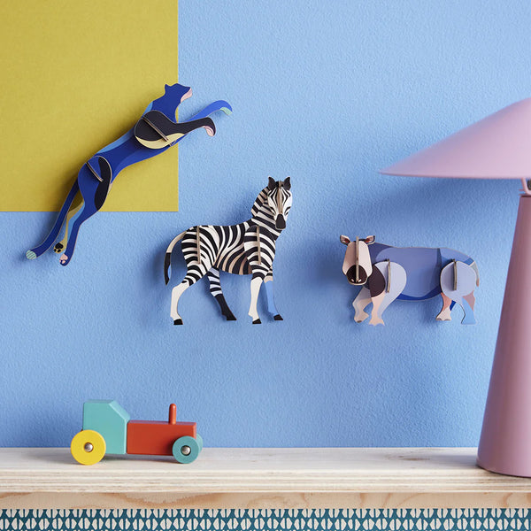 3D Cardboard Model Kit | Wall Art | B7 | Zebra | Studio Roof