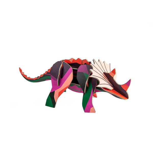 3D Cardboard Model Kit | Creative Play | B6 | Dinosaur | Triceratops | Studio Roof