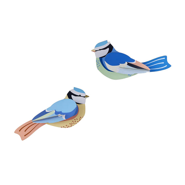 3D Cardboard Model Kit | Wall Art | B6 | Garden Birds | Blue Tits | Studio Roof
