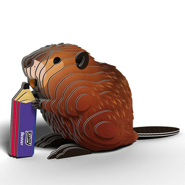 3D Cardboard Model Kit | Beaver | Eugy