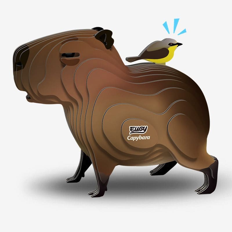 3D Cardboard Model Kit | Capybara | Eugy