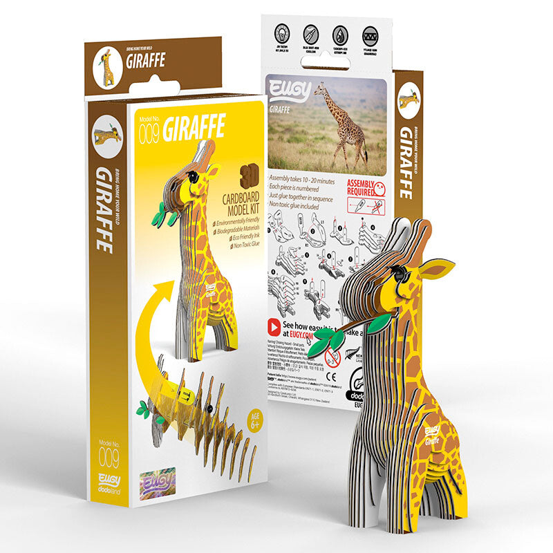 3D Cardboard Model Kit | Giraffe | Eugy