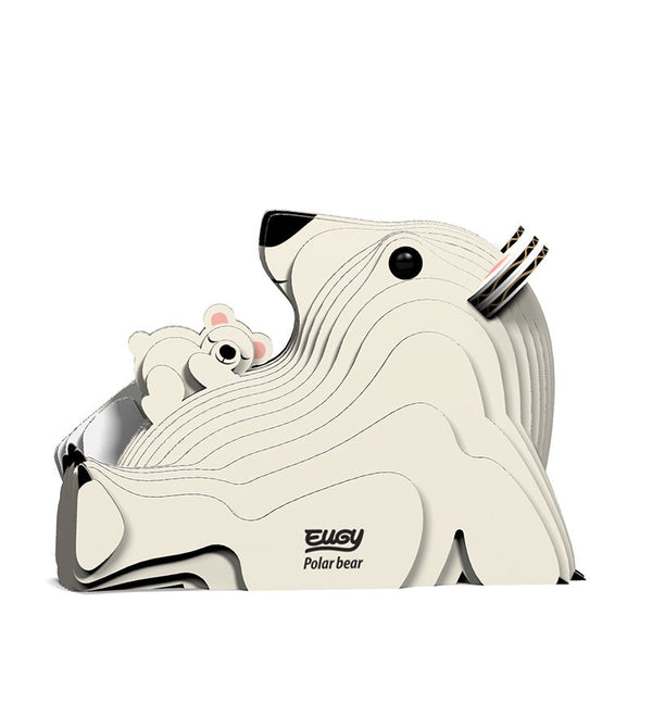 3D Cardboard Model Kit | Polar Bear | Eugy