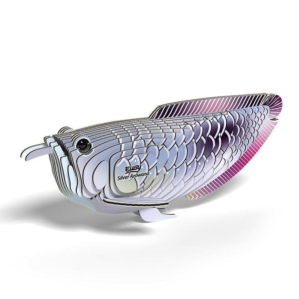 3D Cardboard Model Kit | Silver Arowana | Eugy