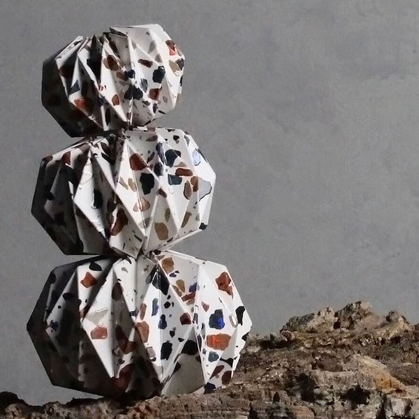 3D Cardboard Model Kit | Kika Block | Stone | White | Ichikudo